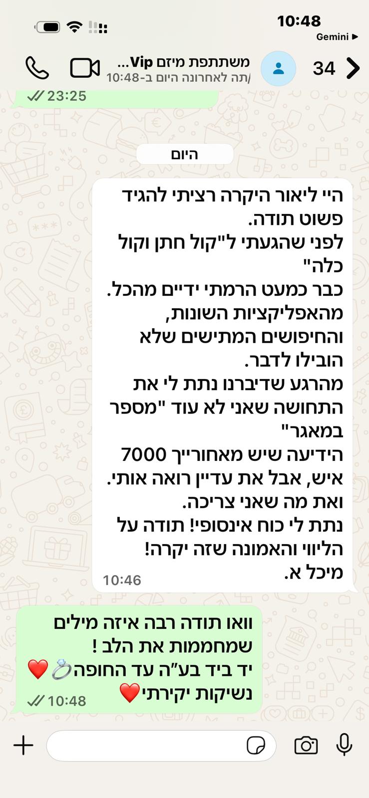 המלצה מיכל א.